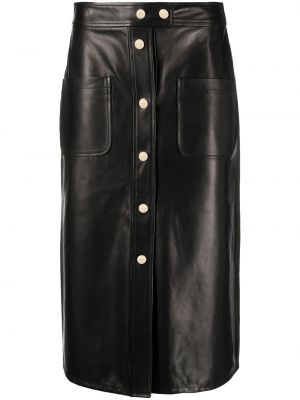 Kožená sukňa Etro čierna