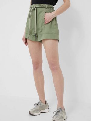 Памучни панталон с висока талия Bomboogie зелено