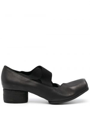 Кожени ниски обувки Uma Wang черно