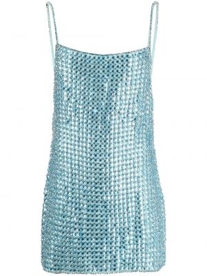 Sukienka koktajlowa z kryształkami Retrofete Niebieska
