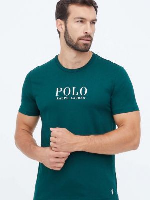 Пижама с принт с къс ръкав Polo Ralph Lauren зелено
