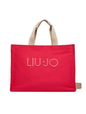 Shopper torbica s printom Liu Jo ružičasta