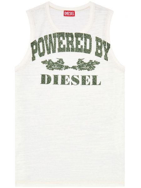Bavlněná košile Diesel bílá
