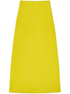 Midi φούστα Jil Sander κίτρινο