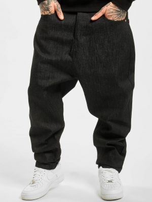 Черные джинсы свободного кроя Rocawear