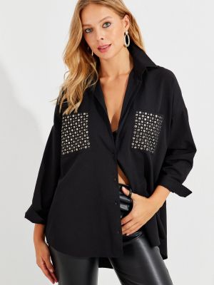 Oversized ing zsebes Cool & Sexy fekete