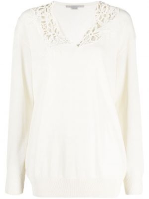 Jersey de tela jersey de encaje Stella Mccartney blanco