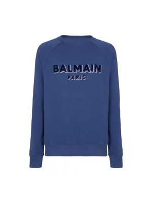 Sweatshirt mit print Balmain blau