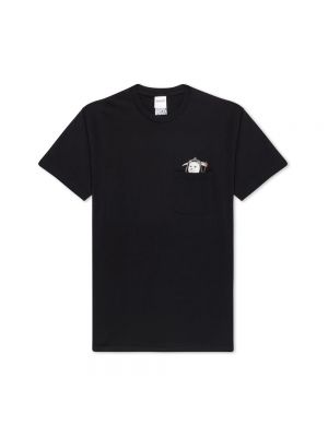 Koszulka bawełniana z nadrukiem Ripndip czarna