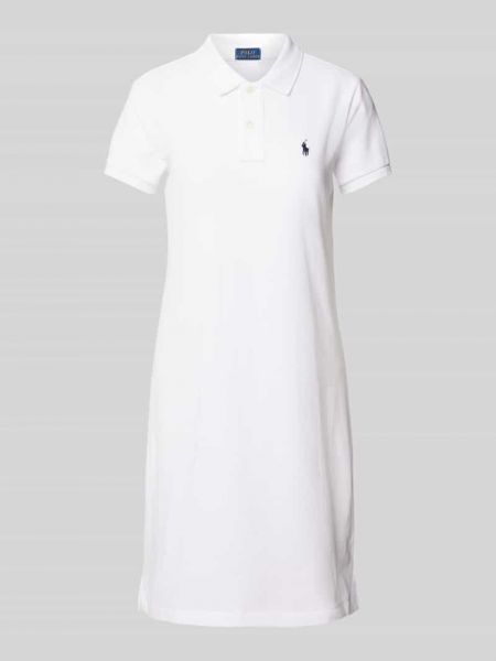 Pikowana sukienka mini Polo Ralph Lauren biała