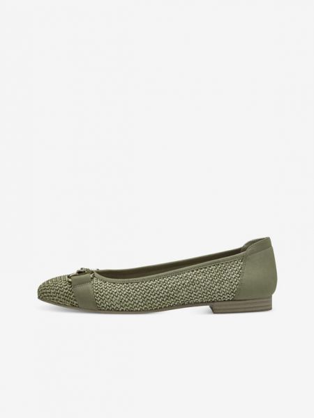 Balerina cipők Tamaris zöld