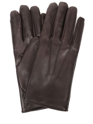 Кожаные перчатки Attolini коричневые