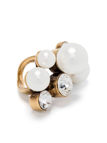 Prsten s perlami Dries Van Noten zlatý