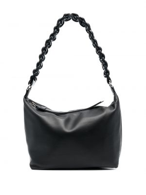 Δερμάτινη τσάντα shopper Kara μαύρο