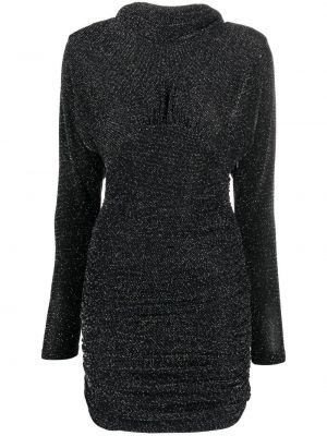 Drapírozott mini ruha Saint Laurent fekete