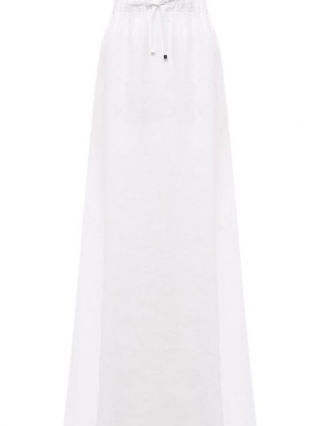 Льняная юбка Kiton белая