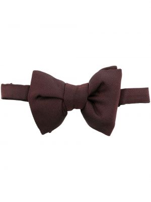 Jedwabny krawat z kokardką Tom Ford czerwony