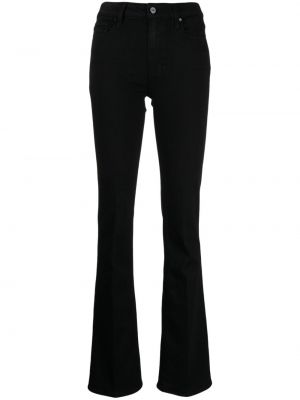 Zvonové džíny s vysokým pasem Paige černé