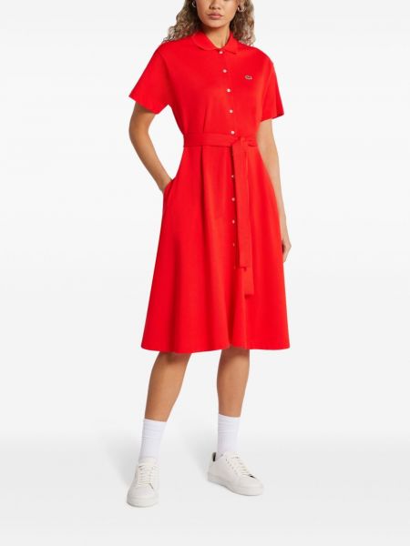 Kleid aus baumwoll Lacoste rot