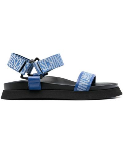 Sandales à scratch Moschino bleu