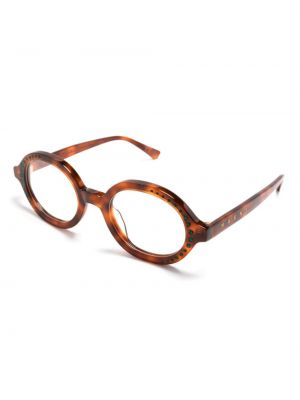 Okulary przeciwsłoneczne z nadrukiem Marni Eyewear brązowe