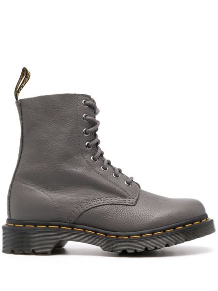 Nahka litteät saappaat Dr. Martens harmaa