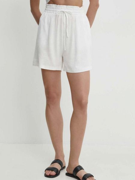 Melange magas derekú rövidnadrág Answear Lab fehér