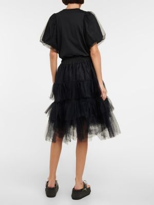 Mini sijonas iš tiulio Simone Rocha juoda