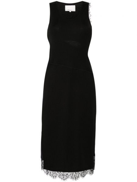 Асиметрична миди рокля с дантела 3.1 Phillip Lim черно