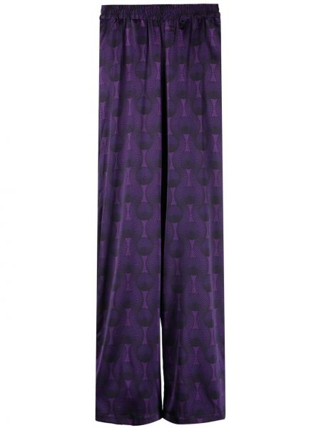 Pantaloni de mătase cu imagine cu imprimeu geometric Ozwald Boateng