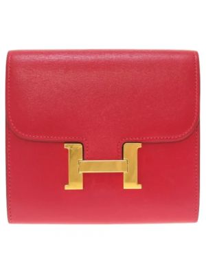 Portfel skórzany Hermès Vintage czerwony