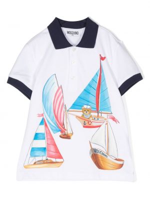 Kort tröja för tjejer Moschino Kids vit