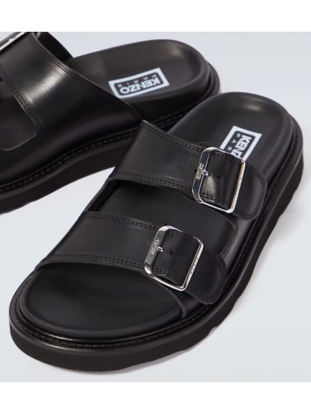 Dabīgās ādas sandales Kenzo melns