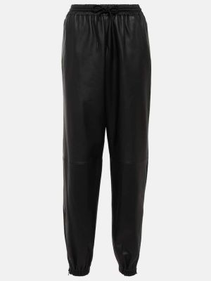 Pantaloni sport din piele Wardrobe.nyc negru
