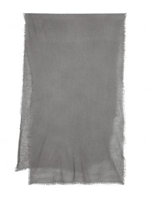Echarpe à franges en tricot Allude gris