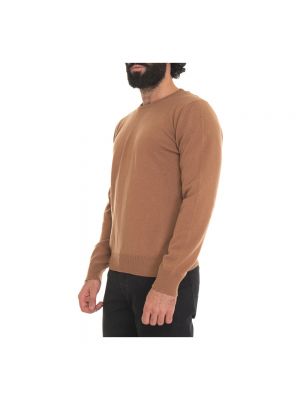 Jersey de cachemir de tela jersey con estampado de cachemira Gran Sasso marrón