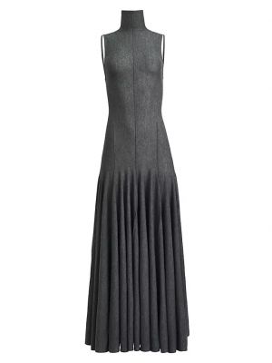 Шерстяное длинное платье из шерсти мериноса Khaite