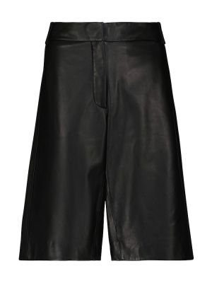 Usnjene bermuda kratke hlače Acne Studios črna