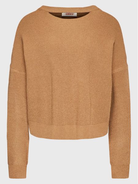 Sweter Kontatto brązowy