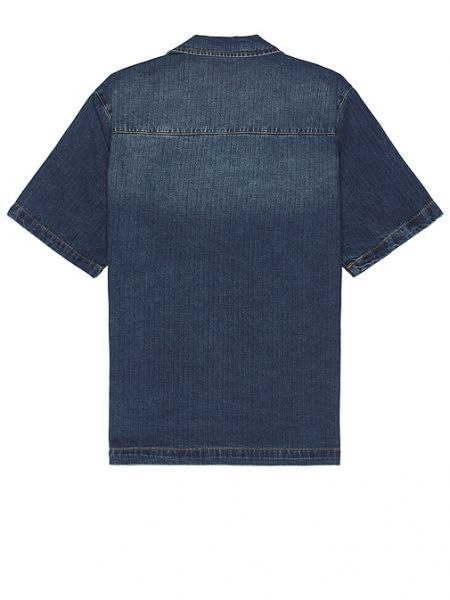 Camicia jeans a spina di pesce Guess Originals blu