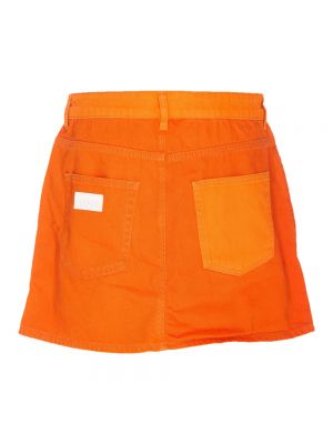 Spódnica jeansowa Ganni pomarańczowa
