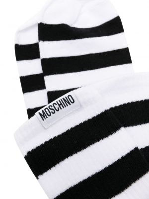 Chaussettes en coton à rayures Moschino