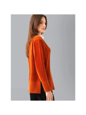 Dzianinowy sweter Rrd pomarańczowy