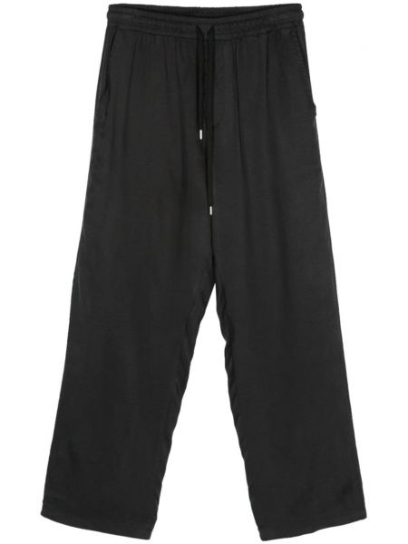 Saténové rovné kalhoty Costumein černé