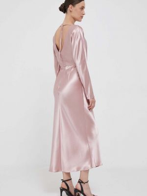 Sukienka długa Calvin Klein różowa