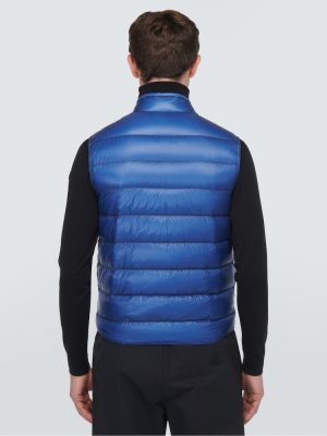 Péřová vesta Moncler modrá