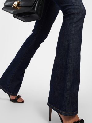 Proste jeansy z wysoką talią Alaã¯a niebieskie