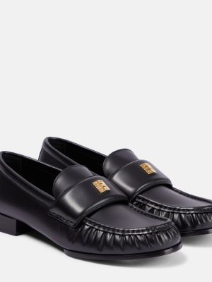 Bőr loafer Givenchy fekete