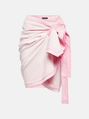 Bavlnená minisukňa s výšivkou Y/project ružová
