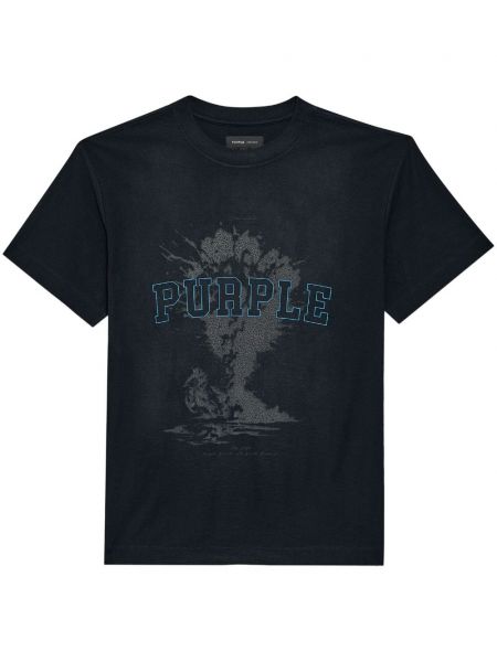 Βαμβακερή μπλούζα με σχέδιο Purple Brand